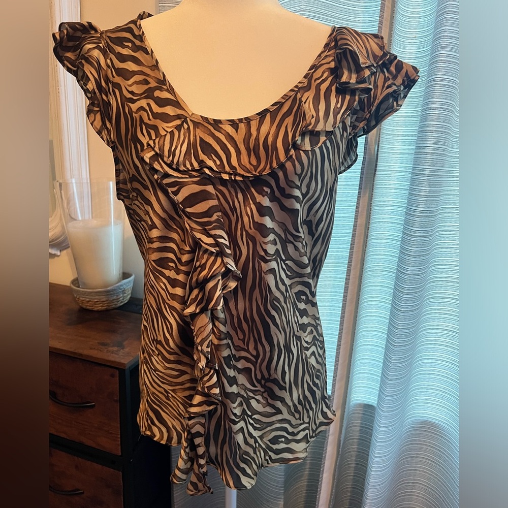 Sunny Leigh Zebra Print Blouse
